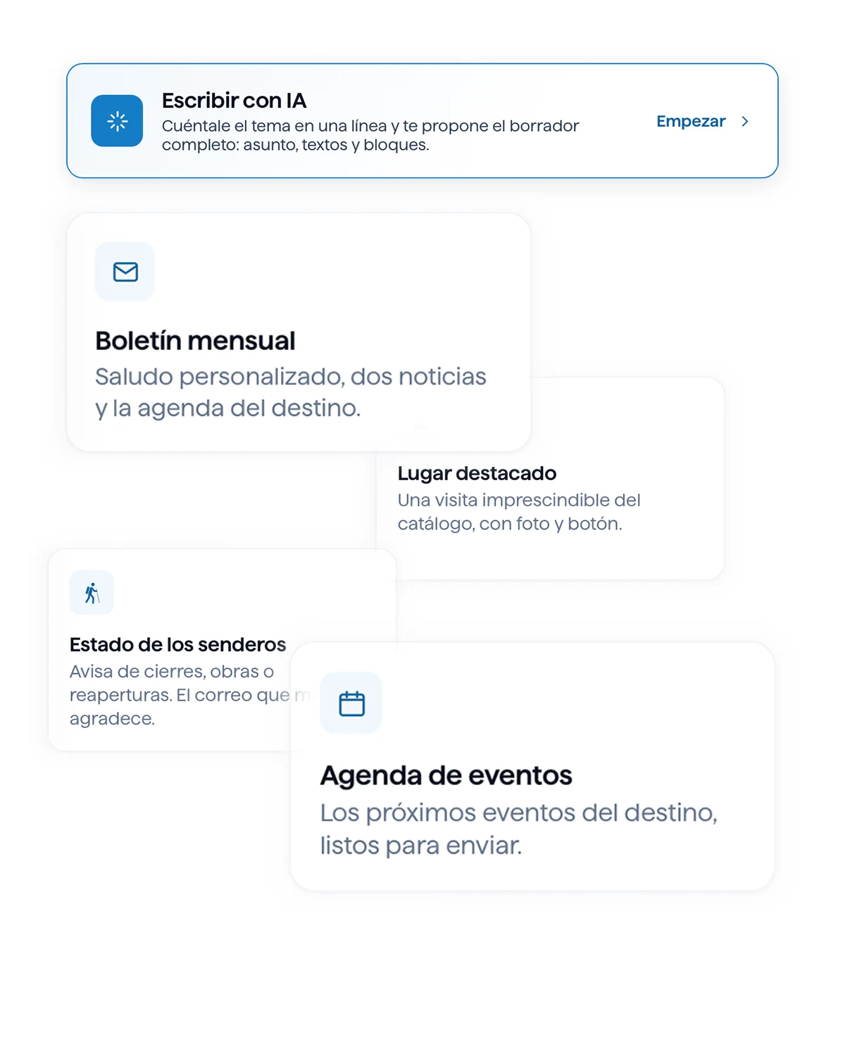 Newsletter del destino turístico compuesta con ayuda de la inteligencia artificial